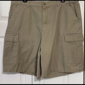 Joe Marlin Cargo Shorts Men’s Size 38 Khaki Flat Front Cotton